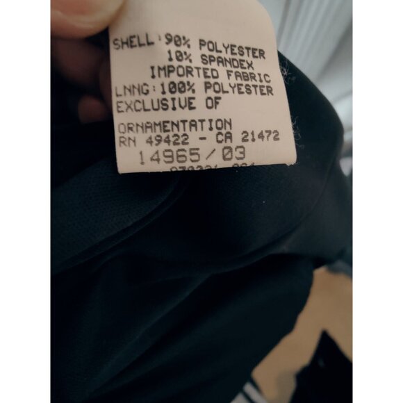 Scott McClintock Black Beaded Velour Sleeveless Maxi Dress W Back Slit 12 - Picture 7 of 8